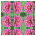 Pink Zinnia Flower Nature Pattern Fabric