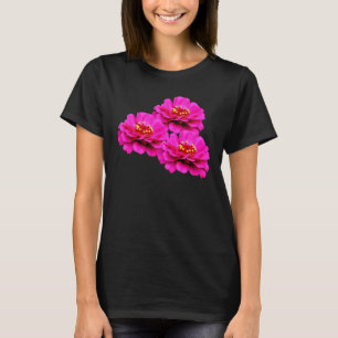 Pink Zinnia Flowers Nature T-Shirt