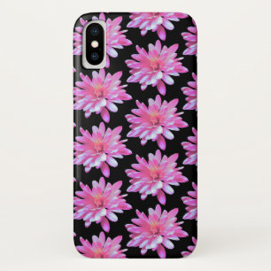 Pink zinnia, pink daisy, pretty floral pattern iPhone x case