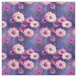 Pink Zinnias on Purple Fabric
