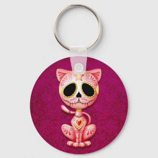 Pink Zombie Sugar Kitten Keychain