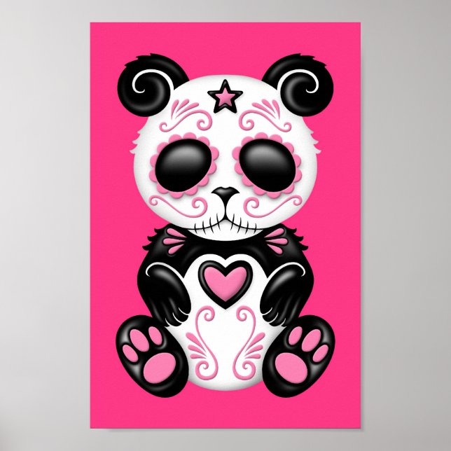 Pink Zombie Sugar Panda Poster (Front)
