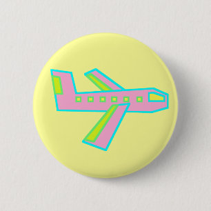 Pink Zooper Plane Button