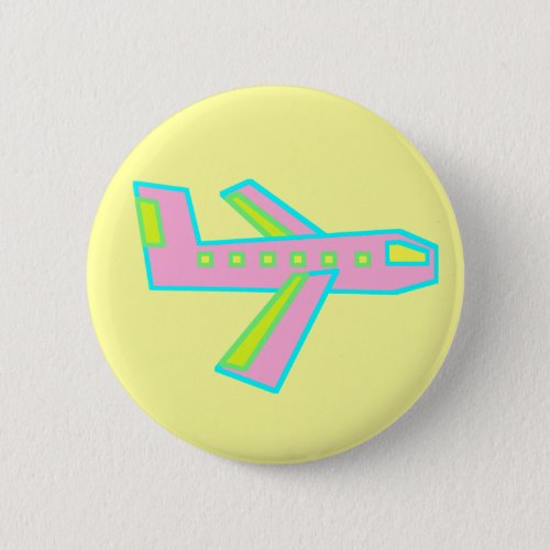 Pink Zooper Plane Button