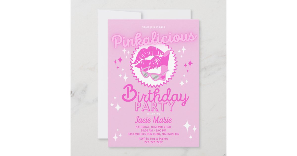 Pinkalicious Birthday Party Invitation | Zazzle