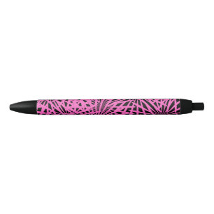 pinkblackanista floral pen