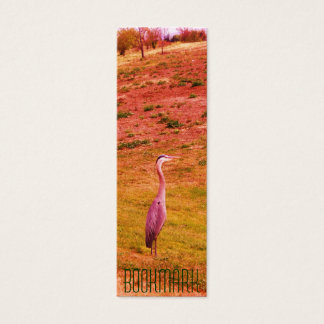 Pinked Egret Heron BOOKMARK