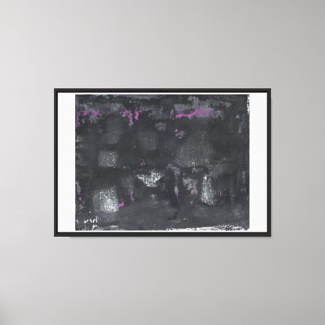 Pinked in Grey Canvas Print (Front)