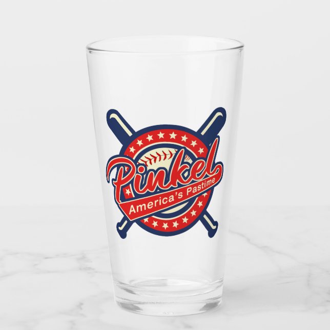 Pinkel Past Time Pint Glass (Front)