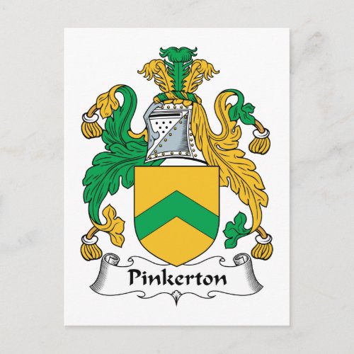 Pinkerton Family Crest Postcard