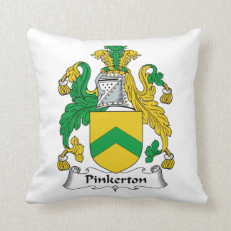 Pinkerton Family Crest Throw Pillow