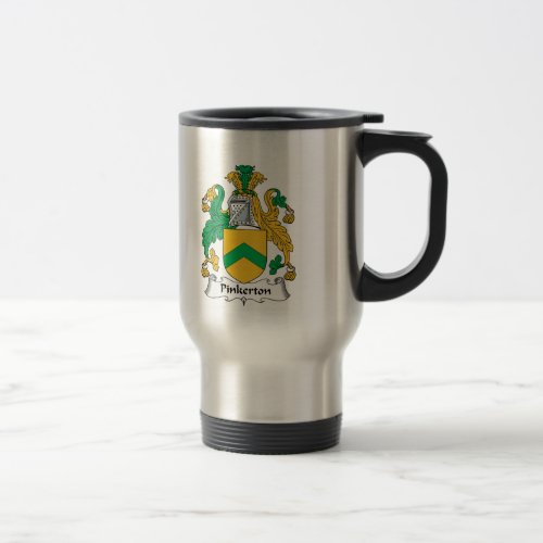 Pinkerton Family Crest Travel Mug