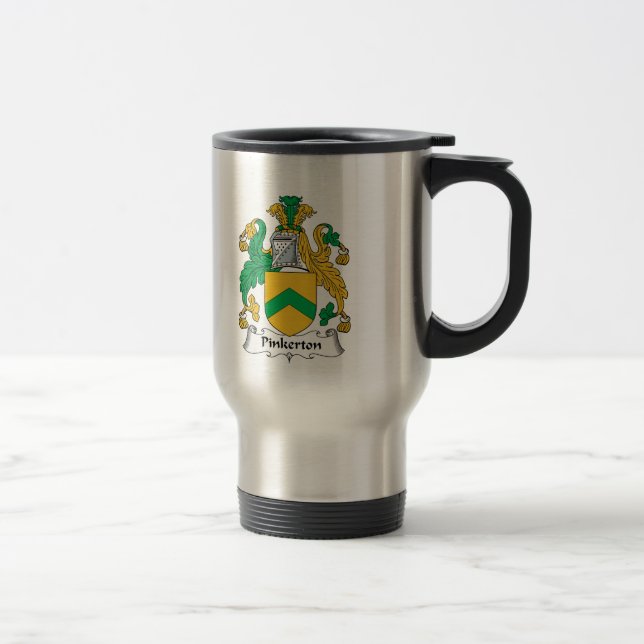 Pinkerton Family Crest Travel Mug (Right)