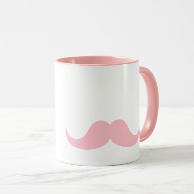 Pinkery Mustache Mug (Front Right)