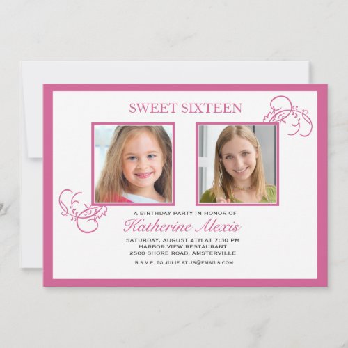 Pinkest Pink Photo Invitation