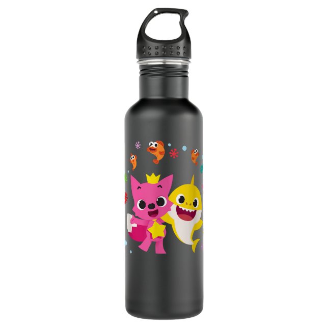 Pinkfong and Baby Shark  Stainless Steel Water Bottle (Front)