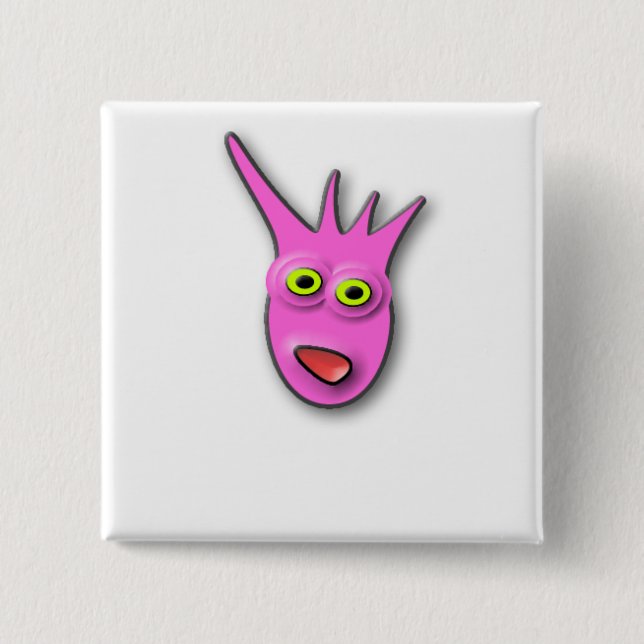 PinkGasper Square Blank Template Pinback Button (Front)