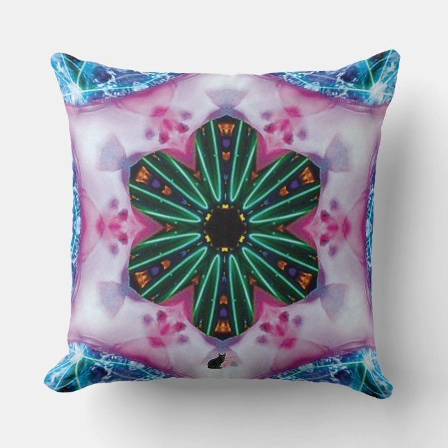 Pinkie Kaleidoscope Throw Pillow (Front)