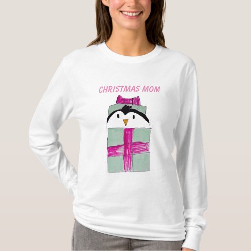 PInkie Penguin Christmas Long Sleeve T_Shirt