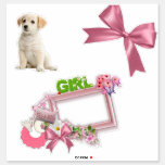 Pinkie-Rose New Baby Girl Sticker