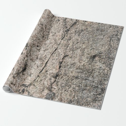 Pinkish_Beige Stone Rock Face Wrapping Paper