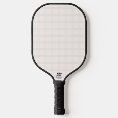 Pinkish Champagne And Creamy White Gingham Pattern Pickleball Paddle