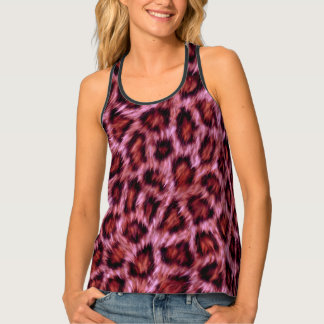 pinkish cheetah print tank top