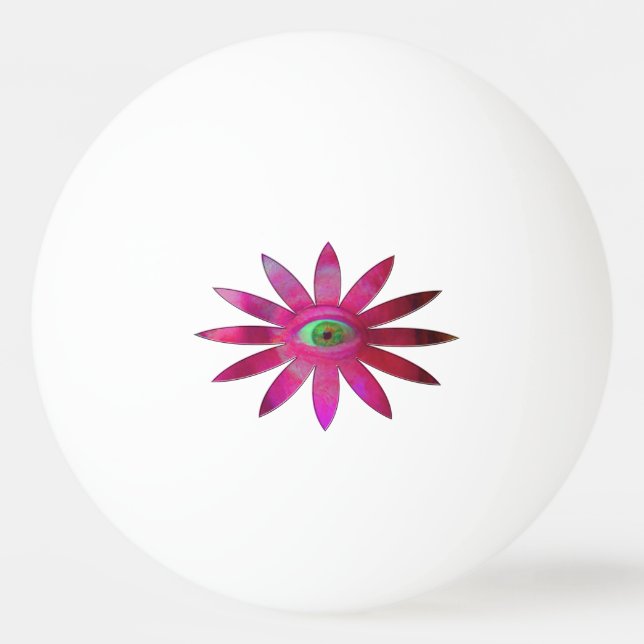 Pinkish Eye Flower Ping-Pong Ball (Front)