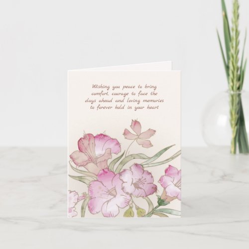 Pinkish flowers Sympathy Card