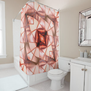 Pinkish gigantic 'pearl flowers', virtual drawing  shower curtain