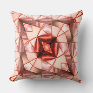 Pinkish gigantic 'pearl flowers', virtual drawing throw pillow