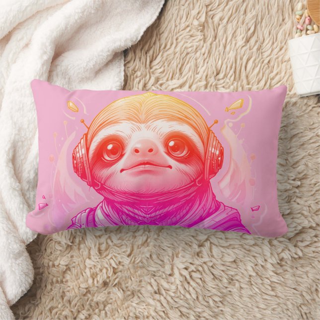 Pinkish Gleams, Cool Streams 33 x 53  Lumbar Pillow (Blanket)