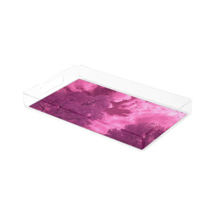 Pinkish Hues Infrared Cloud Acrylic Tray