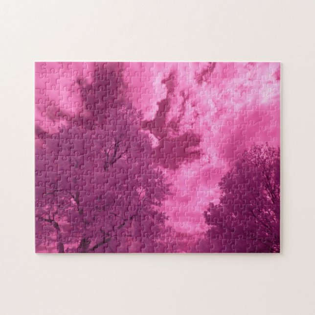 Pinkish Hues Infrared Cloud Jigsaw Puzzle (Horizontal)