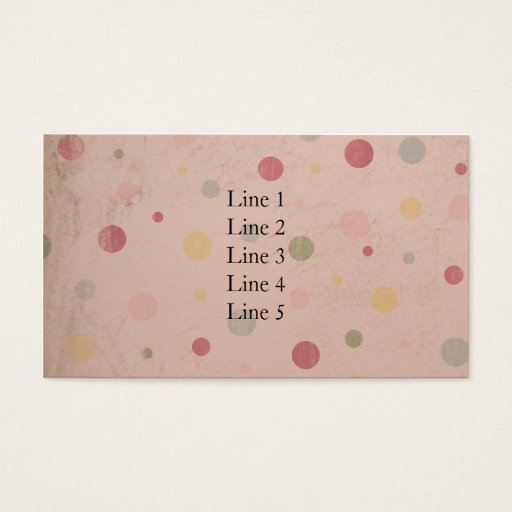Customizable Pinkish Polka Dots Business Card Templates