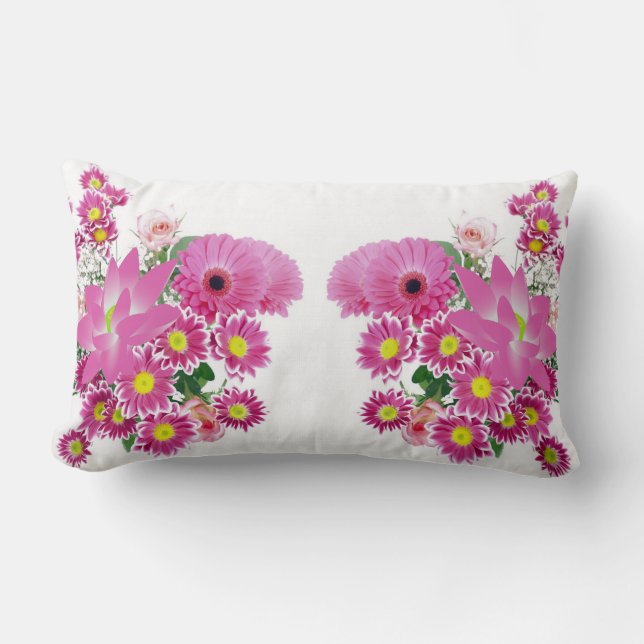 Pinkish Purple Flowers Cozy Pillow  (Front)