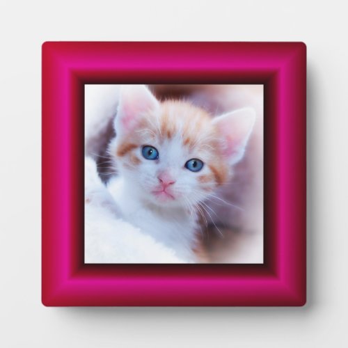 Pinkish Red Faux Frame Square Photo Border