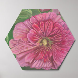 Pinkish Red Hollyhock and Siblings_0075 & 0082 Foam Core Photo Tile