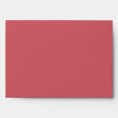Pinkish Red Simple Modern Wedding  Envelope (Front)