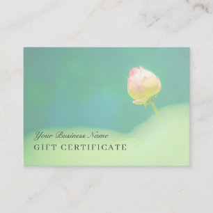 © Pinkish White Lotus Greenery Gift Certificate