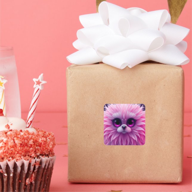 Pinkishes Character Square Sticker (Party)