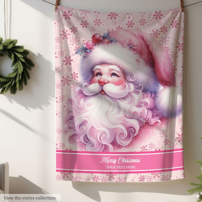 Pinkmas Girls Santa Name Blanket Christmas Cozy (Pinkmas Girls Santa Name Blanket Christmas Cozy)