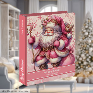 Pinkmas Ring Binder with Your Name and Monogram