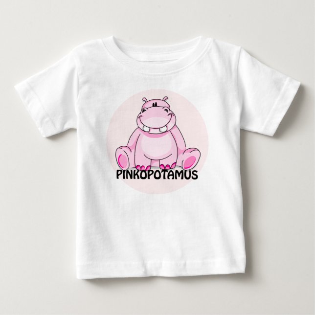 pinkopotamus 1 baby T-Shirt (Front)