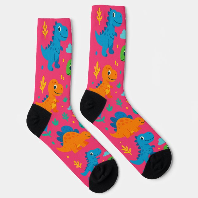 Pinkosaurus Party  Socks (Right)
