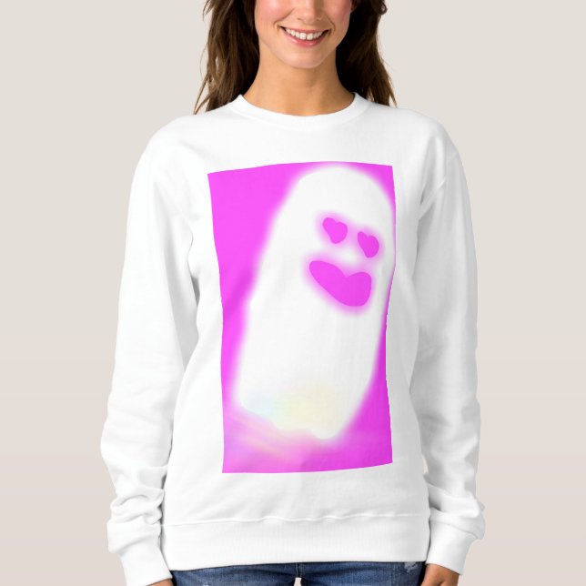Pinkoween cute ghost sweatshirt (Front)