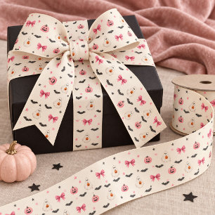 Pinkoween Ghosts & Bows Halloween Ribbon