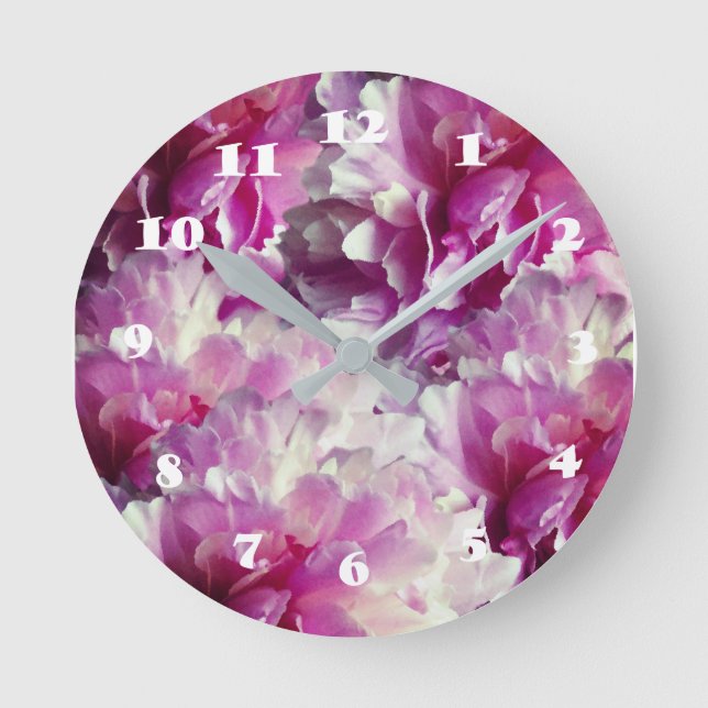 PinkPeonies,Inspiring Day  Wall Clock (Front)