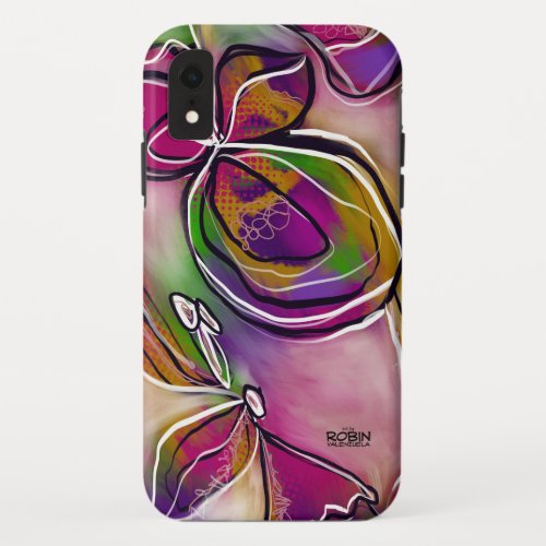 "Pinks and Greens Floral" Phone Case