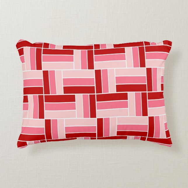 Pinks And Reds Rectangle Pillow (Front)
